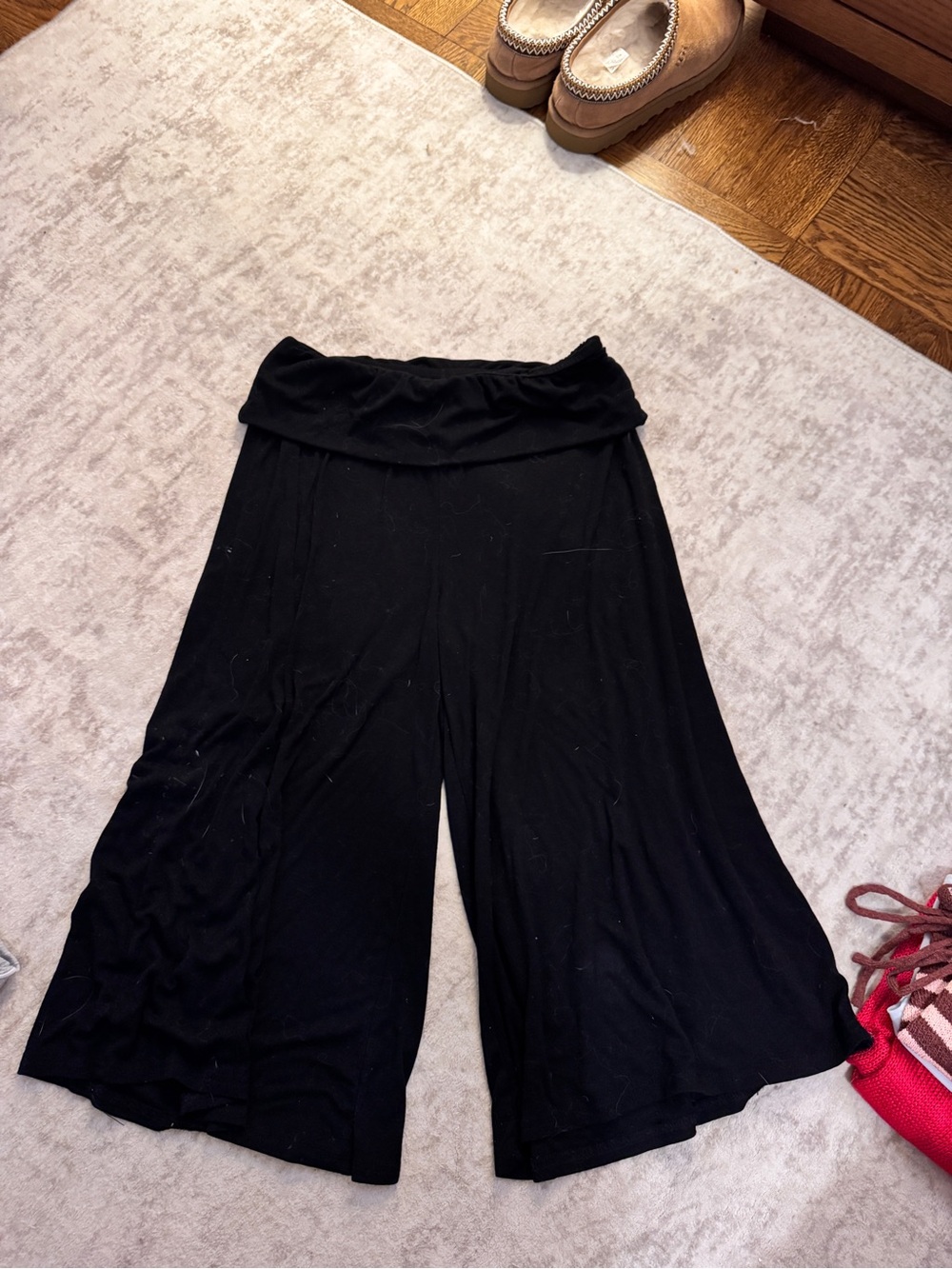 Trendy y2k Women’s Black Wide-Leg Lounge Pants
